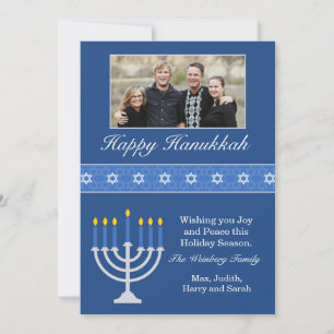 Lyckligt Hanukkah helgdagkort Julkort