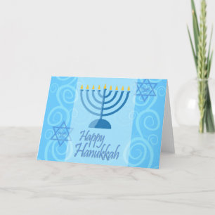 Lyckligt Hanukkah kort