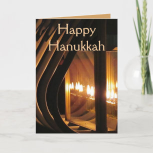 Lyckligt Hanukkah ljus Helgkort