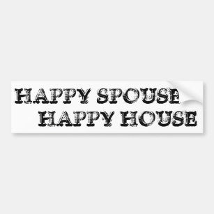Lyckligt hus för lycklig Spouse Bildekal