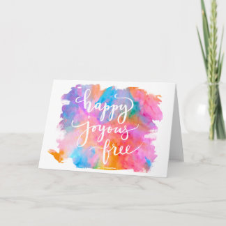 Lyckligt Joyous fritt hälsningkort Kort