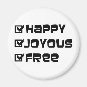 Lyckligt Joyous fritt Magnet