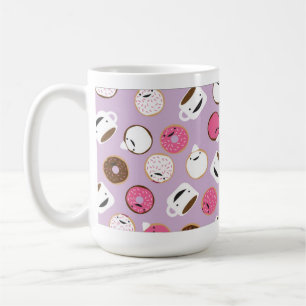 lyckligt kaffe & donuts kaffemugg