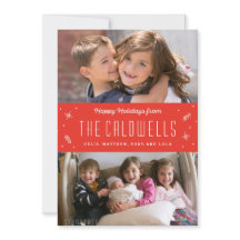 Lyckligt kort för familjhelgdagfoto