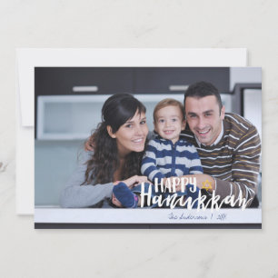 Lyckligt kort för foto för Hanukkah