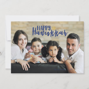 Lyckligt kort för foto för Hanukkah