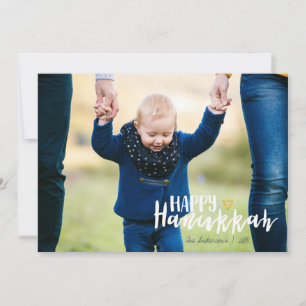 Lyckligt kort för foto för Hanukkah