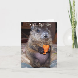 Lyckligt kort för Groundhog dag med babyen Maude