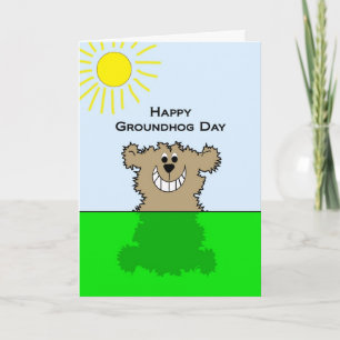 Lyckligt kort för hälsning för Groundhog dag
