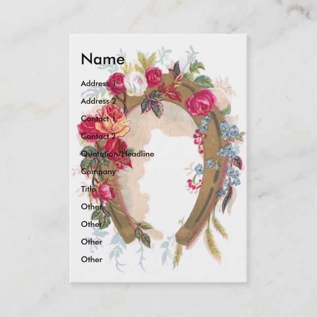 Lyckligt kort för handel för rohästskoVictorian (Framsida)