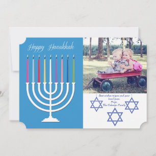 Lyckligt kort för Hanukkah fotohelgdag