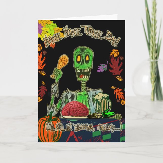 lyckligt kort för kalkondaghälsning (Framsida)