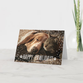 Lyckligt kort för Pawlidays | vikt helgdagfoto