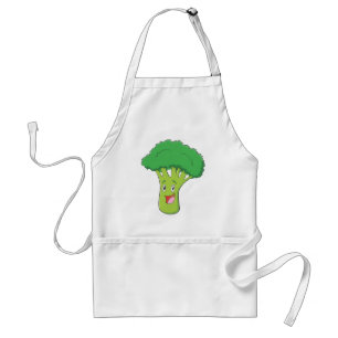 Lyckligt le för broccoligrönsak förkläde