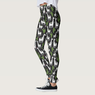 Lyckligt Llamamönster Leggings