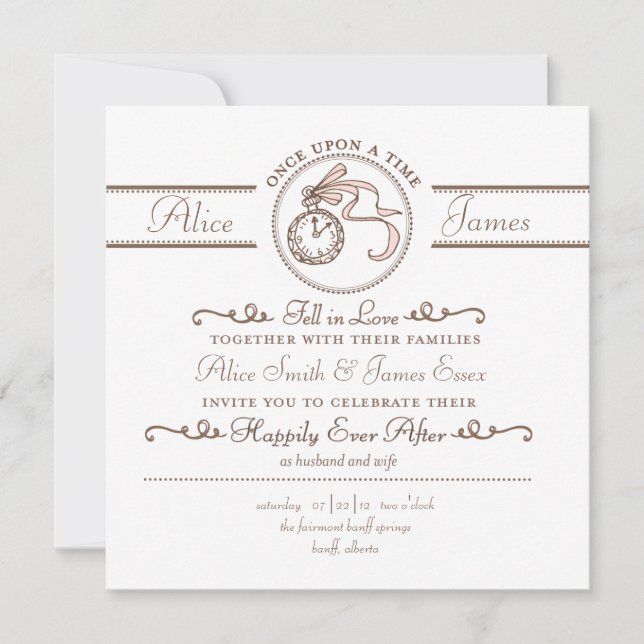 Lyckligt någonsin, når att ha gifta sig inbjudan (Framsida)