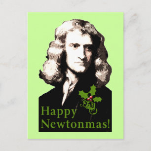 Lyckligt Newtonmas helgdagkort Helg Vykort