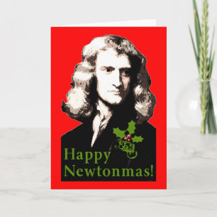 Lyckligt Newtonmas helgdagkort Helgkort