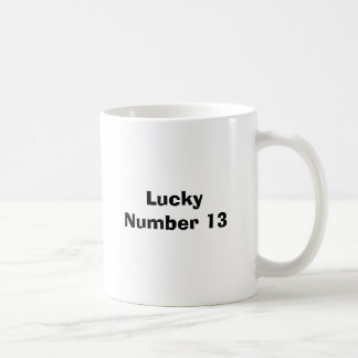 Lyckligt numrera 13 kaffemugg