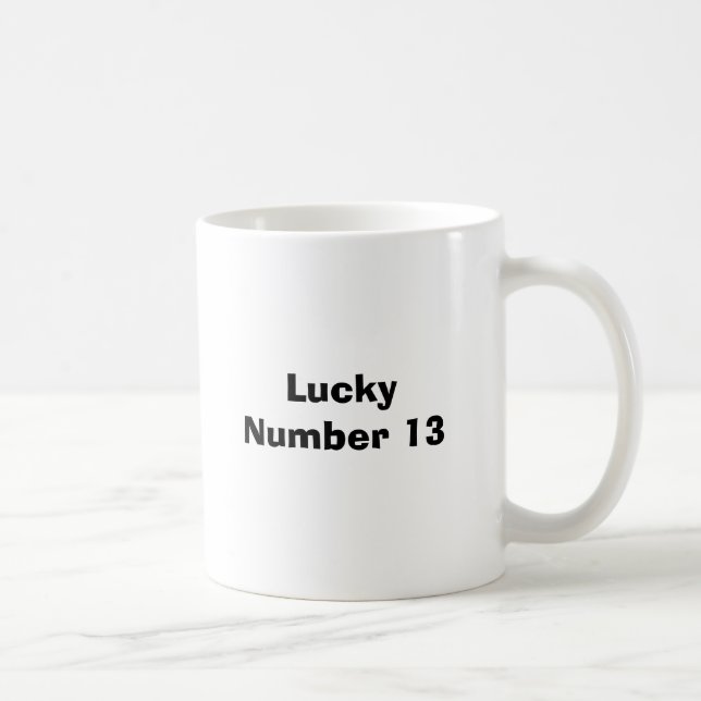 Lyckligt numrera 13 kaffemugg (Höger)