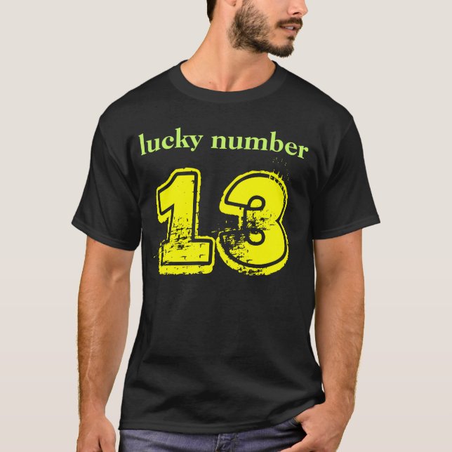 lyckligt numrera 13 tröja (Framsida)