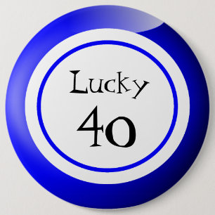 Lyckligt numrerar Themed Bingobollar Knapp