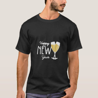 Lyckligt Nytt År Champagne Skål Design – Festlig T Shirt