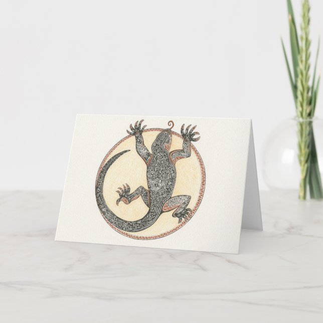 Lyckligt ödlan av Sedona, Arizona Kort (Framsida)