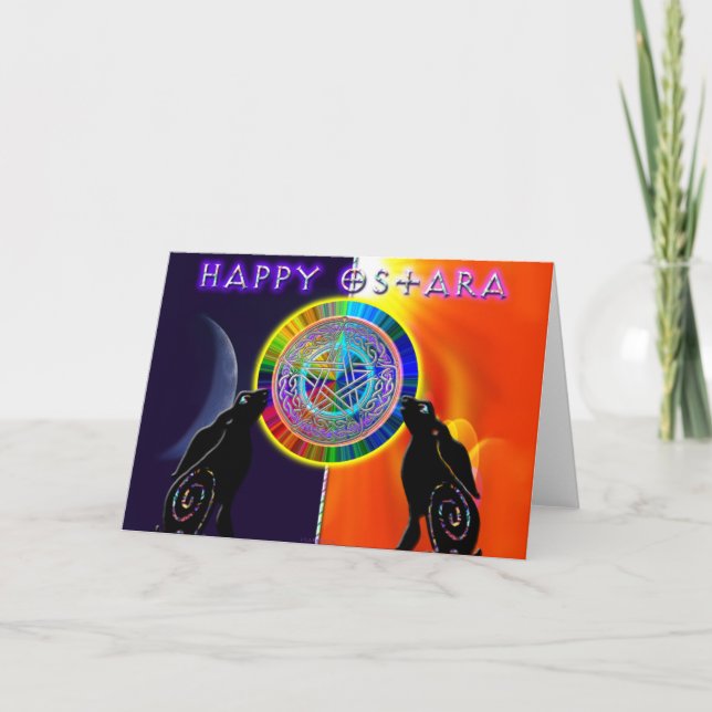 Lyckligt Ostara kort (Framsida)