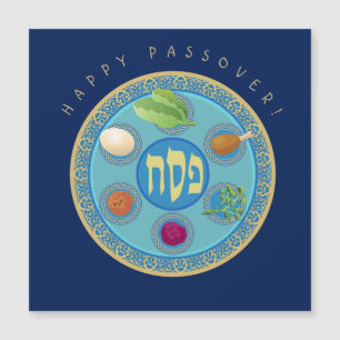 Lyckligt påskhögtidnattparty Pesach magnetiska