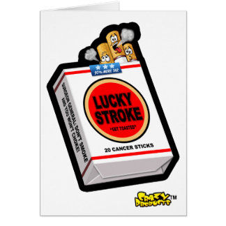 Lyckligt slå OBS kort