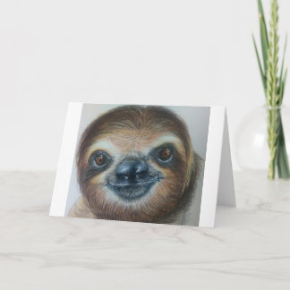 LYCKLIGT SLOTHHÄLSNINGKORT! djura sloths Kort
