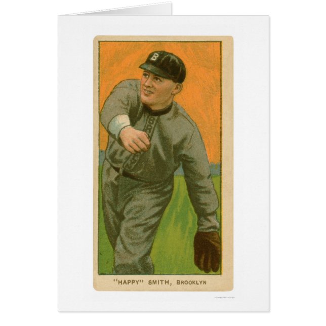 Lyckligt smedbaseballkort 1911 hälsningskort (Framsidan)