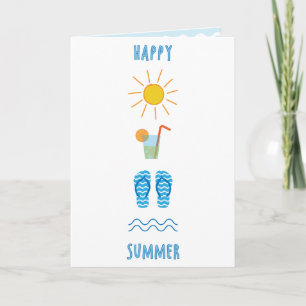 Lyckligt sommarhälsningkort kort