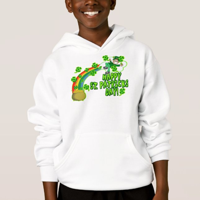 Lyckligt st patricks daytroll tee shirt (Framsida)