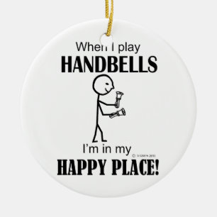 Lyckligt ställe för Handbells Julgransprydnad Keramik