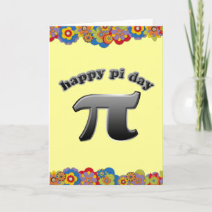 Lyckligt symbol för Pi-dag Pi för MathNerdsmars Kort