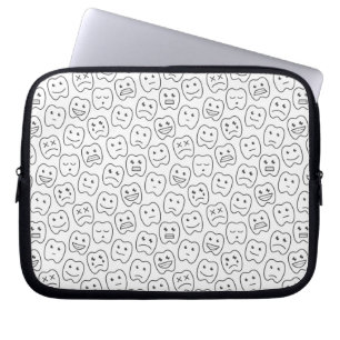 Lyckligt tandmönster laptop fodral