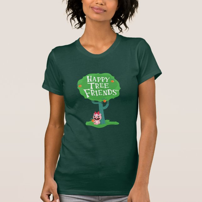 Lyckligt träd tee shirt (Framsida)