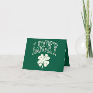 Lyckligt treklöver St. Patricks dag Kort
