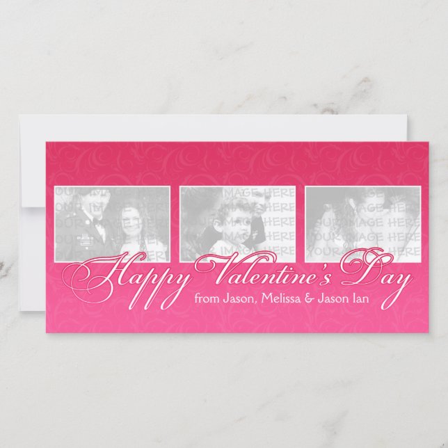 Lyckligt valentin dagfoto julkort (Framsida)