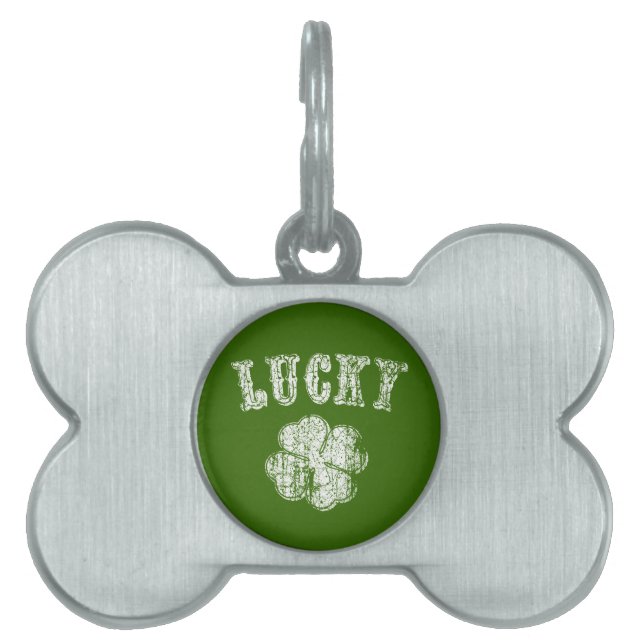Lyckligt - vint ID-bricka husdjur (Framsidan)
