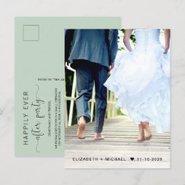 Lyckligtvis allt efter att Grönten för fotospridni Inbjudan Vykort