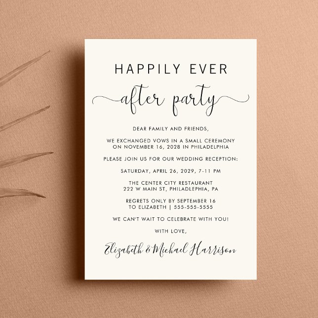 Lyckligtvis allt efter att QR-koden har vunnit brö Inbjudningar (From private vows to a grand party - invite family and friends to celebrate your marriage!)