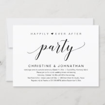 Lyckligtvis allt efter Bröllop Elopement Party