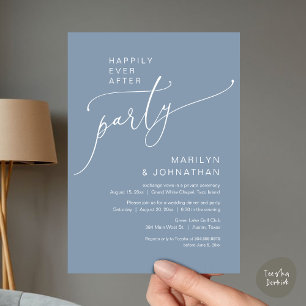 Lyckligtvis allt efter Bröllop Elopement Party Inbjudningar
