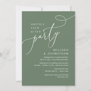Lyckligtvis allt efter Bröllop Elopement Party Inbjudningar