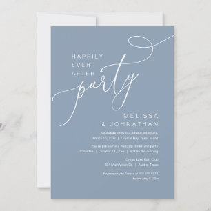 Lyckligtvis allt efter Bröllop Elopement Party Inbjudningar