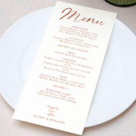 Lyckligtvis allt efter Bröllop Menu Elegant Boho Meny