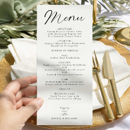 Lyckligtvis allt efter Bröllop Menu-Eleganten mini Meny